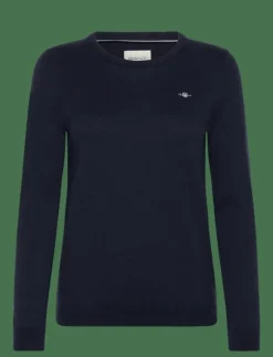 Kvinnor GANT Stickat|COTTON C-NECK - Stickat