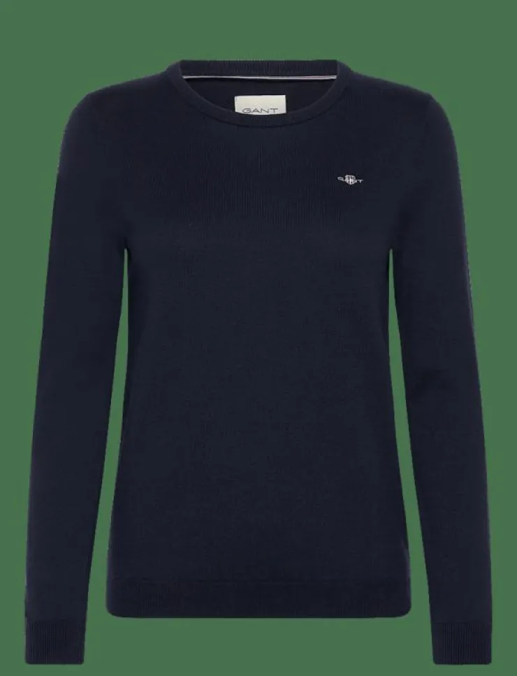 Kvinnor GANT Stickat|COTTON C-NECK - Stickat