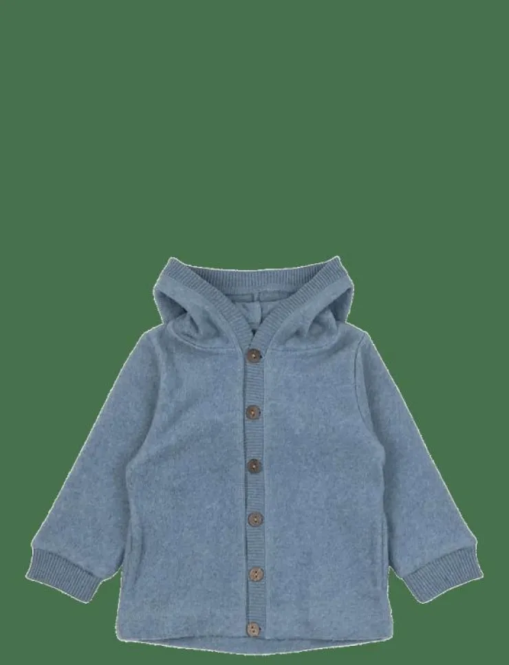 mikk-line Cotton Fleece Cardigan w Hood - Jackor|Barn Fleecekläder