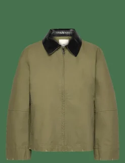 Kvinnor Mango Overshirts|Cotton jacket with contrasting collar - Tunna jackor
