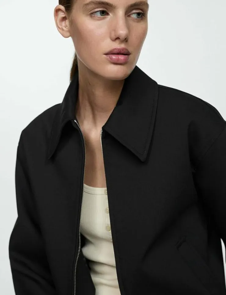 Mango Cotton jacket with shirt collar - Tunna jackor|Kvinnor Overshirts