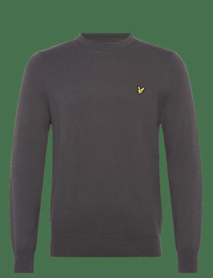 Lyle & Scott Stickat|Cotton Merino Crew Neck Jumper - Rundhalsad