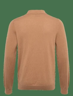Lyle & Scott Cotton Merino Long Sleeve Knitted Polo - Stickade pikéer| Pikéer