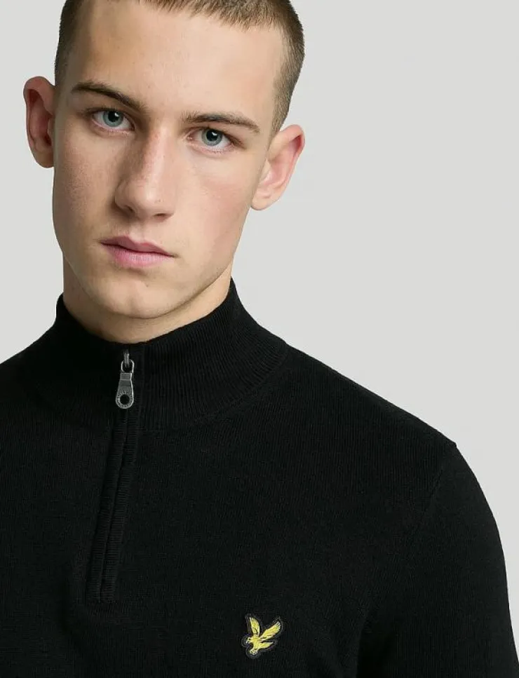 Lyle & Scott Cotton Merino Quarter Zip Jumper - Stickat| Stickat