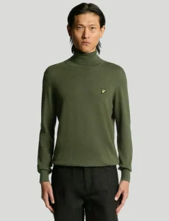 Lyle & Scott Cotton Merino Turtleneck Jumper - Polokrage| Stickat