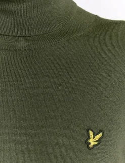 Lyle & Scott Cotton Merino Turtleneck Jumper - Polokrage| Stickat