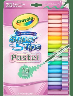Crayola 20 PASTEL SUPERTIPS - Färgpennor|Barn Rita & Pyssla