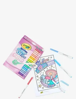 Crayola 20 PASTEL SUPERTIPS - Färgpennor|Barn Rita & Pyssla