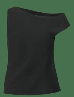Kvinnor Calvin Klein T-Shirts & Toppar|Crepe One Shoulder Top - Linnen