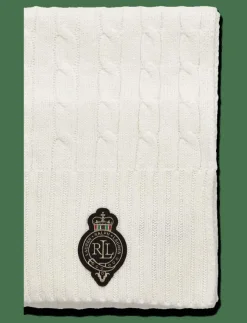 Lauren Ralph Lauren Crest-Patch Cable-Knit Scarf - Halsdukar|Kvinnor Sjalar & Halsdukar