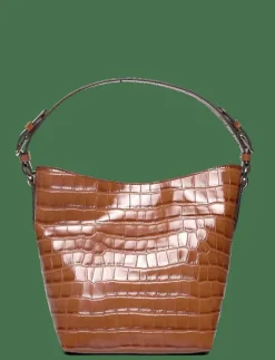 Kvinnor Lauren Ralph Lauren Bucket Bags|Croc-Embossed Medium Witley Bucket Bag - Bucketväskor