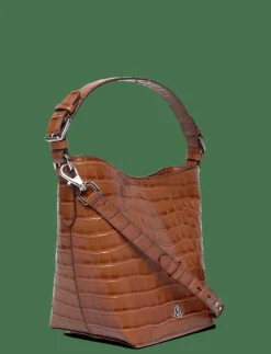 Kvinnor Lauren Ralph Lauren Bucket Bags|Croc-Embossed Medium Witley Bucket Bag - Bucketväskor