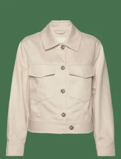 GANT CROPPED LINEN BLEND JACKET - Tunna jackor|Kvinnor Overshirts