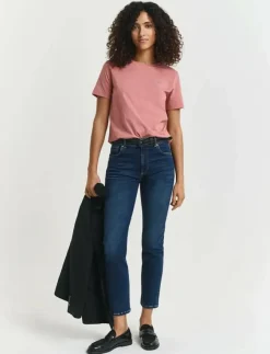 Kvinnor GANT Jeans|CROPPED SLIM STRETCH JEANS - Slim jeans