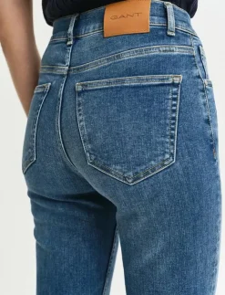 GANT CROPPED SLIM STRETCH JEANS - Slim jeans|Kvinnor Denimkläder