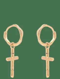 Samie Smycken|Cross - Earrin Gold-plated - Örhängen