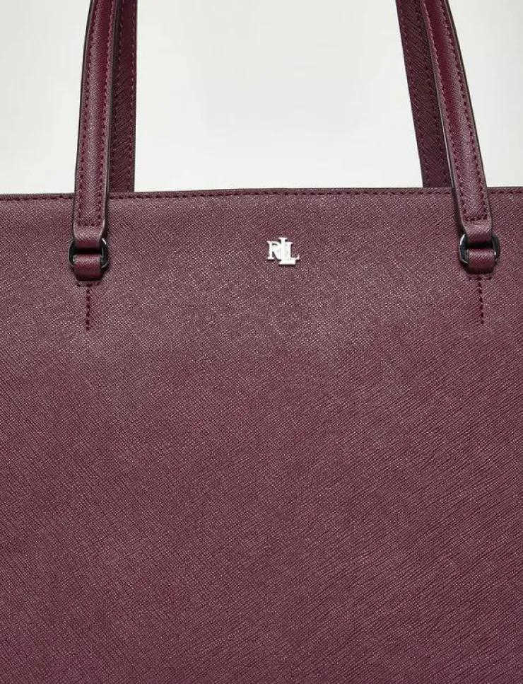 Lauren Ralph Lauren Crosshatch Leather Medium Karly Tote - Shoppers|Kvinnor Shoppingväskor & Totes|Handväskor