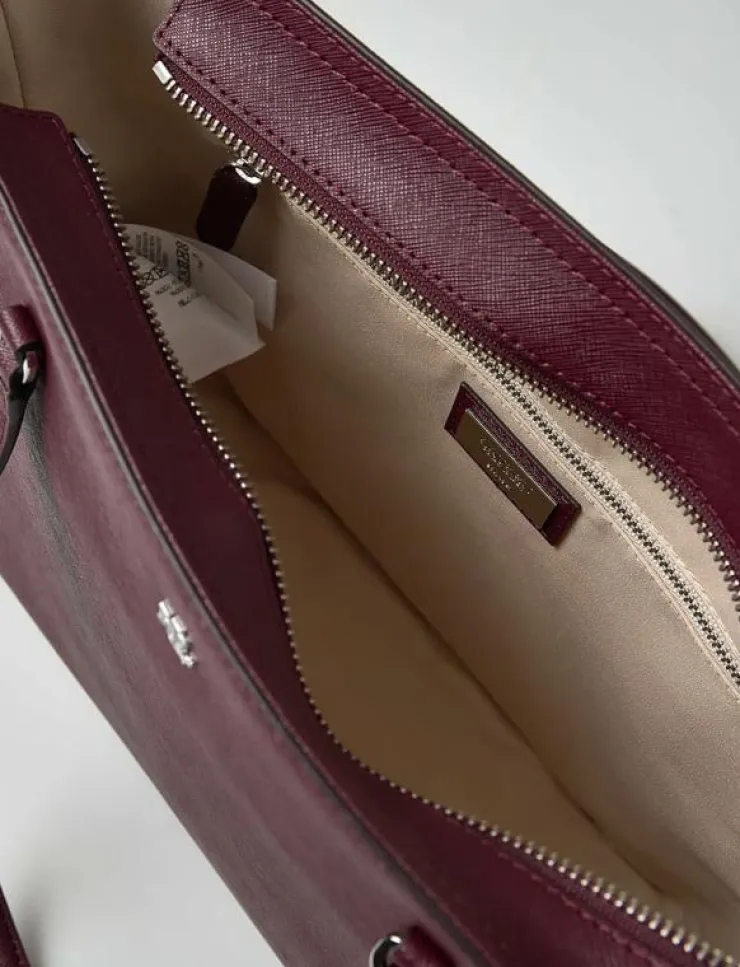 Lauren Ralph Lauren Crosshatch Leather Medium Karly Tote - Shoppers|Kvinnor Shoppingväskor & Totes|Handväskor