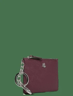 Kvinnor Lauren Ralph Lauren Plånböcker & Korthållare|Nyckelringar|Crosshatch Leather Zip Card Case - Korthållare