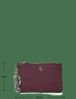 Kvinnor Lauren Ralph Lauren Plånböcker & Korthållare|Nyckelringar|Crosshatch Leather Zip Card Case - Korthållare