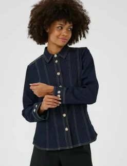 Culture CUbobbie Denim Shirt - Jeansskjortor|Kvinnor Plus Size & Curvy|Denimkläder