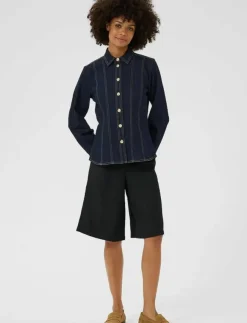 Culture CUbobbie Denim Shirt - Jeansskjortor|Kvinnor Plus Size & Curvy|Denimkläder