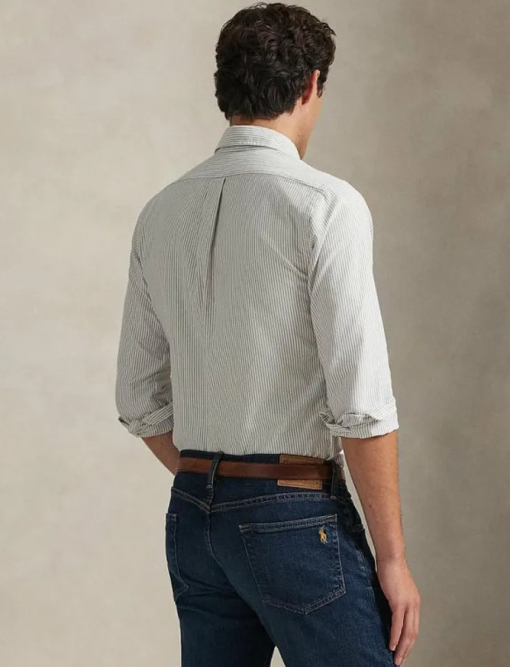 Polo Ralph Lauren Custom Fit Striped Oxford Shirt - Randiga skjortor| Skjortor