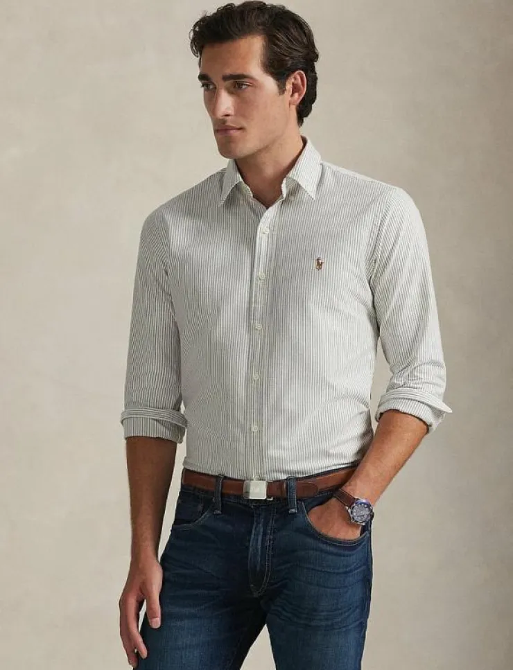 Polo Ralph Lauren Custom Fit Striped Oxford Shirt - Randiga skjortor| Skjortor