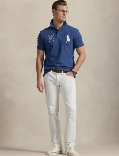 Polo Ralph Lauren Custom Slim Fit Big Pony Mesh Polo Shirt - Kortärmade pikéer| Pikéer