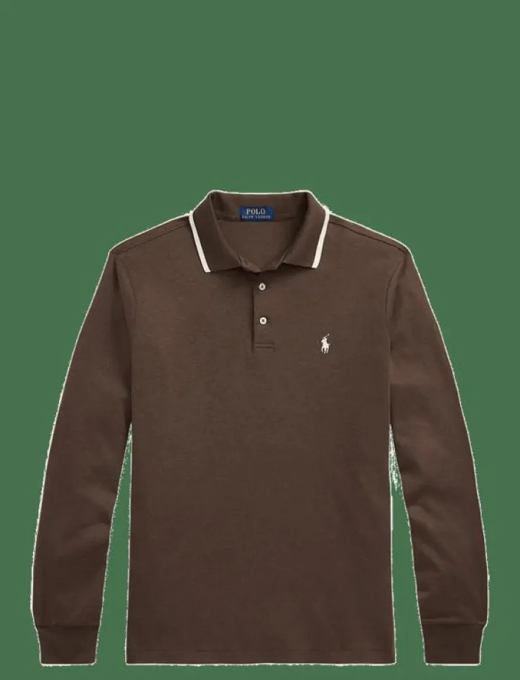 Polo Ralph Lauren Pikéer|Custom Slim Fit Soft Cotton Polo Shirt - Långärmade pikéer