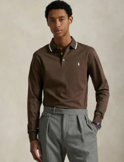 Polo Ralph Lauren Pikéer|Custom Slim Fit Soft Cotton Polo Shirt - Långärmade pikéer