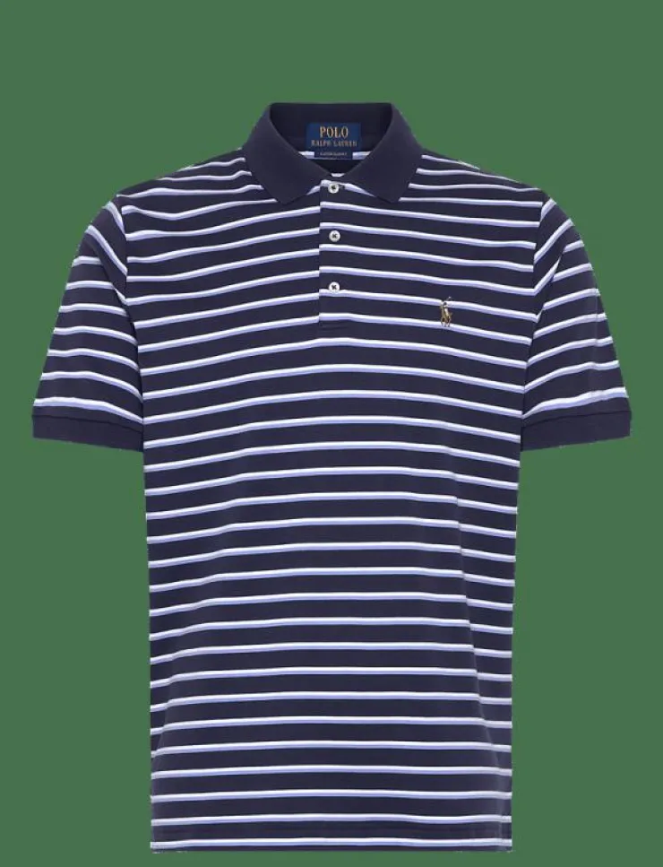 Polo Ralph Lauren Custom Slim Fit Striped Soft Cotton Polo - Kortärmade pikéer| Pikéer