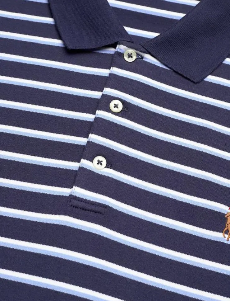 Polo Ralph Lauren Custom Slim Fit Striped Soft Cotton Polo - Kortärmade pikéer| Pikéer