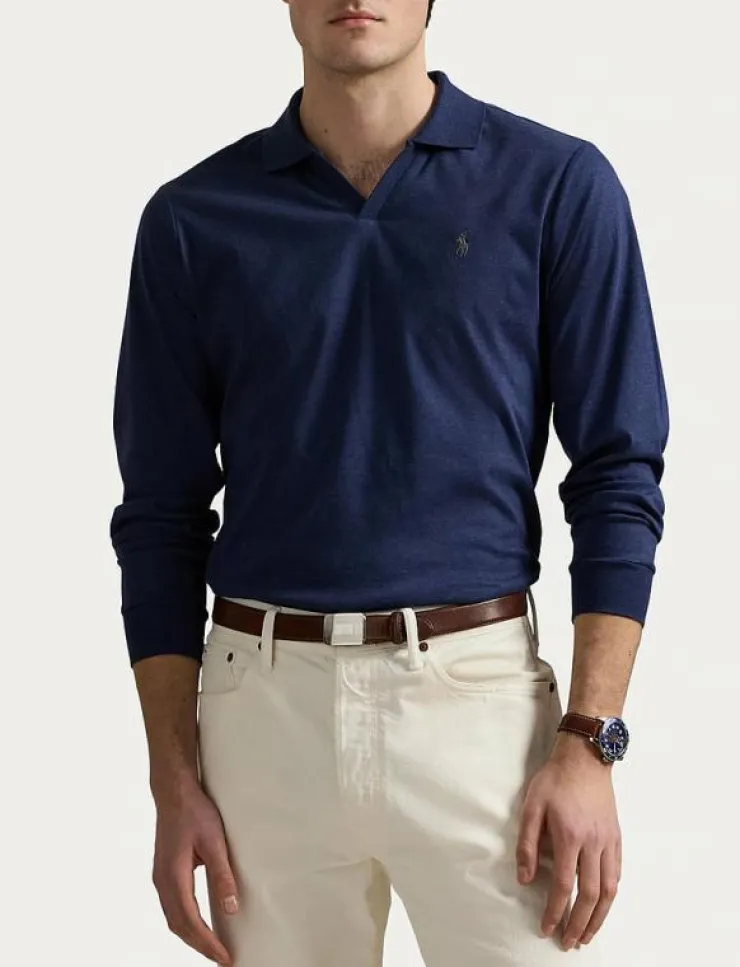Polo Ralph Lauren Custom Slim Soft Cotton Polo Shirt - Stickade pikéer| Pikéer|Stickat