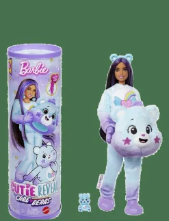Barbie Cutie Reveal Care Bears Doll & Accessories, Series 2 Dream Bright Bear with 10 Surprises - Dockor|Barn Dockor & Tillbehör