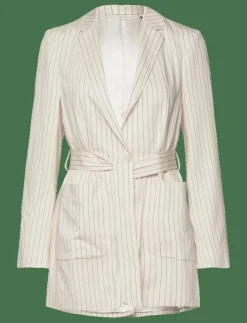 Kvinnor GANT Kavajer|D2. PINSTRIPE BELTED BLAZER - Kavajer med skärp