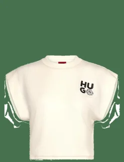 HUGO DAIZY_TOP - Crop tops|Kvinnor Pyjamas & Loungewear|T-Shirts & Toppar