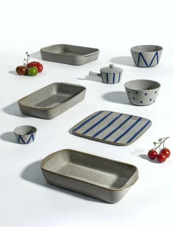Lyngby Porcelæn DAN-Ild Serveringsfat 27x27 remsa - Brickor| Serveringstillbehör