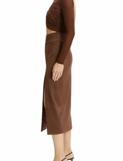 Bardot DANTE VEGAN SUEDE MIDI SKIRT - Midi kjolar|Kvinnor Kjolar