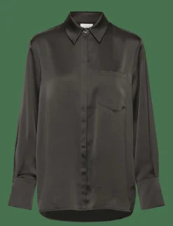 Kvinnor Dante6 Blusar & Skjortor|-Louda satin long shirt - Långärmade