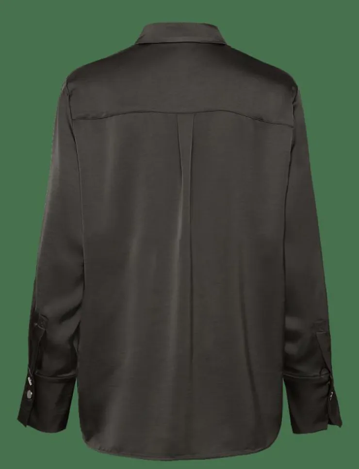 Kvinnor Dante6 Blusar & Skjortor|-Louda satin long shirt - Långärmade