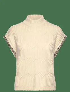 Dante6 -Meloe sleeveless chain sweater - Stickade västar|Kvinnor Västar