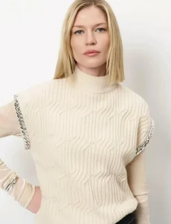 Dante6 -Meloe sleeveless chain sweater - Stickade västar|Kvinnor Västar