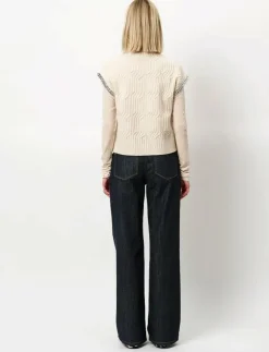 Dante6 -Meloe sleeveless chain sweater - Stickade västar|Kvinnor Västar