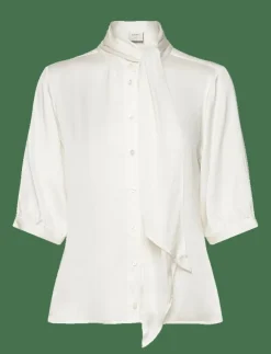 Dante6 -Vaila silk scarf bow blouse - Kortärmade blusar|Kvinnor Blusar & Skjortor