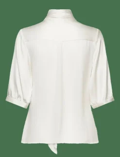 Dante6 -Vaila silk scarf bow blouse - Kortärmade blusar|Kvinnor Blusar & Skjortor