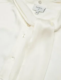 Dante6 -Vaila silk scarf bow blouse - Kortärmade blusar|Kvinnor Blusar & Skjortor