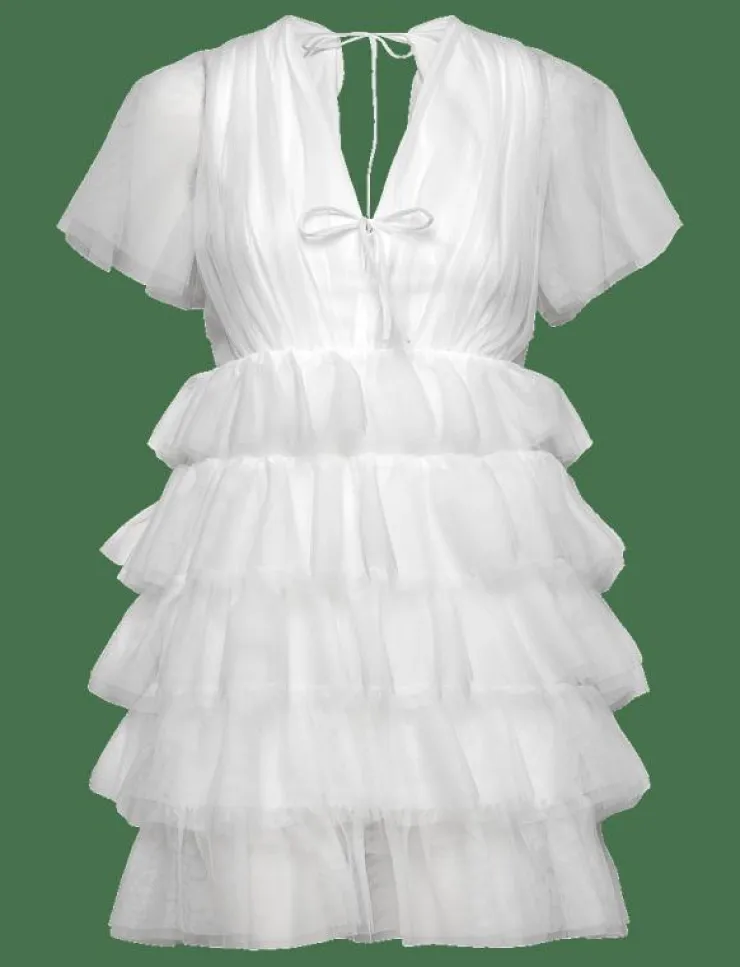 Kvinnor Bubbleroom Klänningar|Deep V-neck Tulle Dress - Korta klänningar