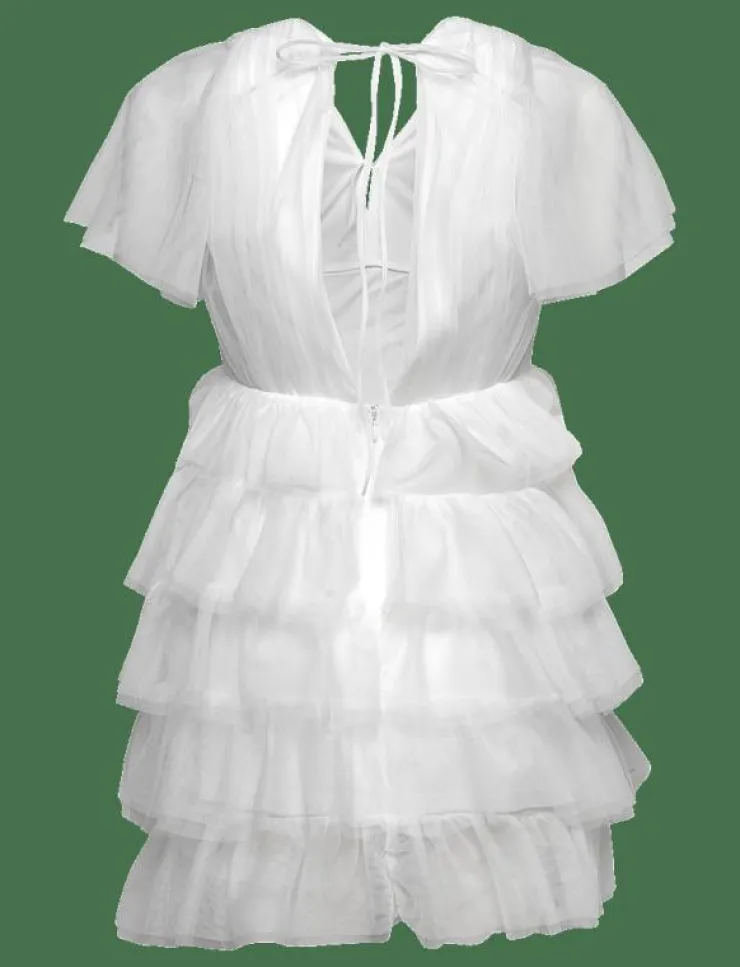 Kvinnor Bubbleroom Klänningar|Deep V-neck Tulle Dress - Korta klänningar