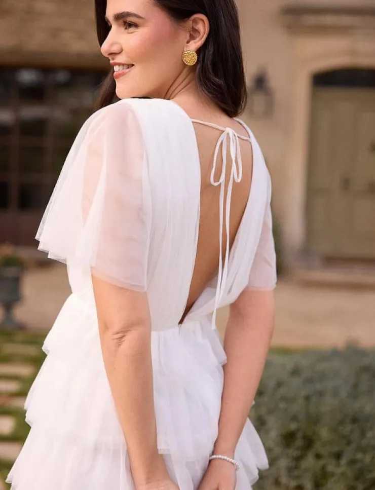 Kvinnor Bubbleroom Klänningar|Deep V-neck Tulle Dress - Korta klänningar